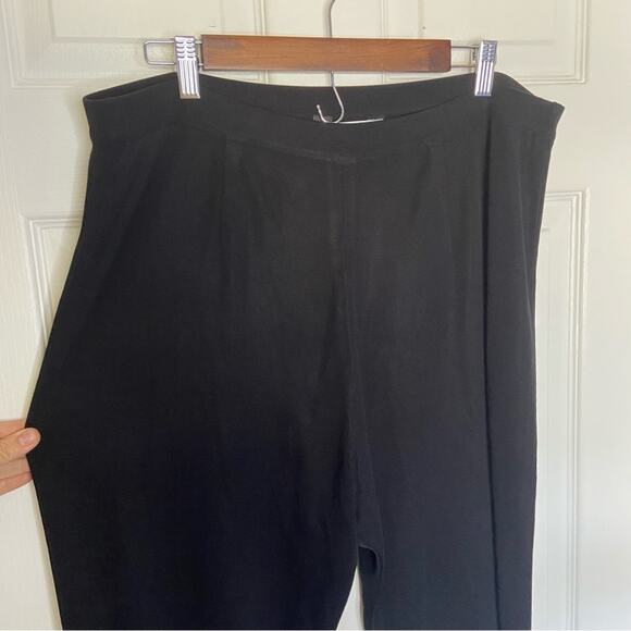 Misook Straight Leg Knit Pant Black Wrinkle Free Ankle Length Women Size XL 25” - Picture 4 of 5